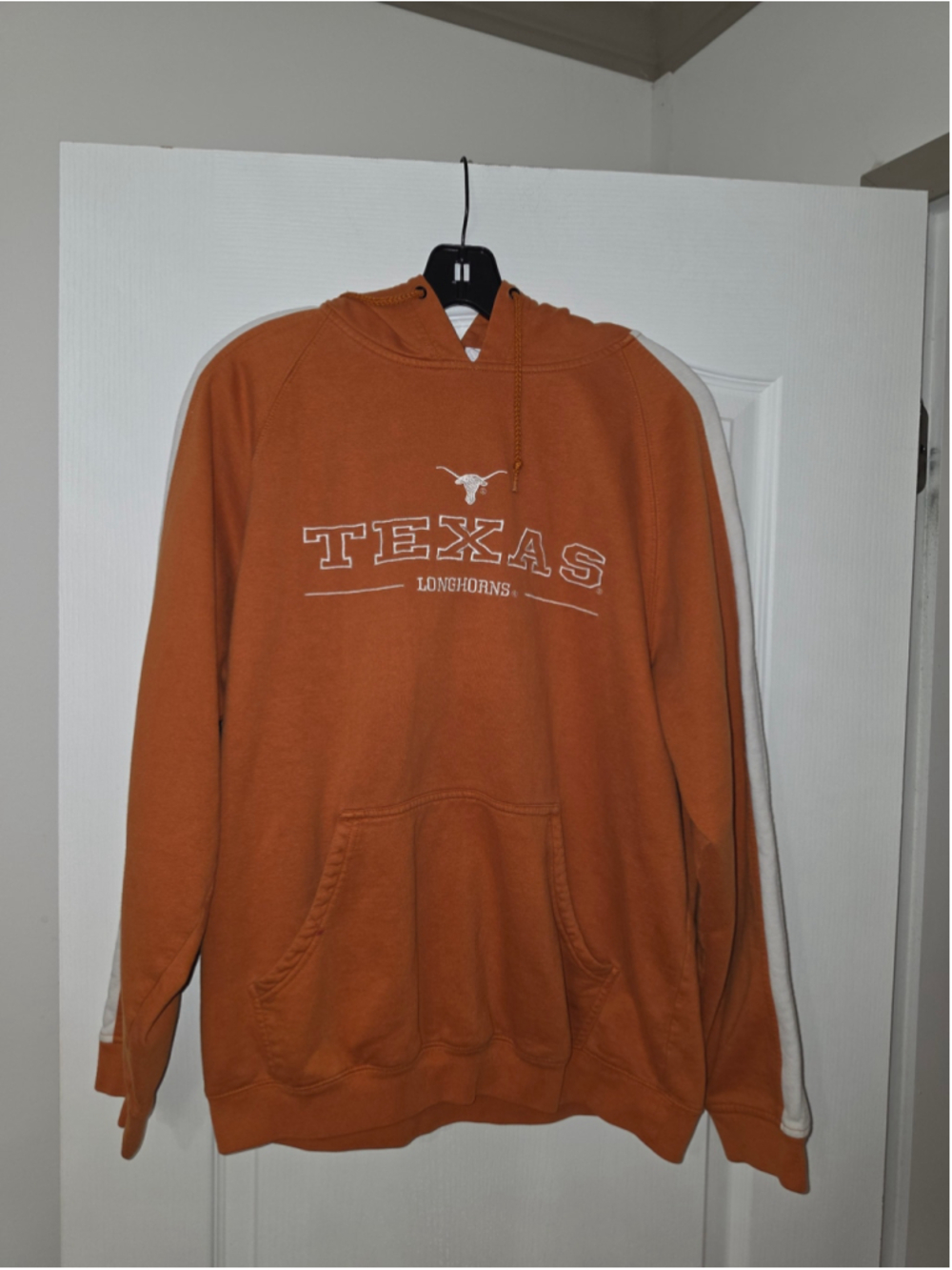 Men's Red Oak Texas Longhorns Hoodie Sweatshirt Orange White Size L